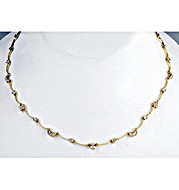 9K Gold Diamond Moon and Star Collars Necklace (0.25ct)