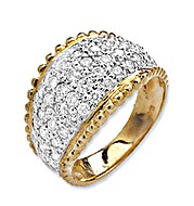 9K Gold Diamond Pave Rings (0.77ct)