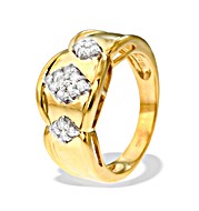 9K Gold Diamond Ring (0.24ct)