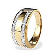 9K Gold Diamond Ring (0.33ct)