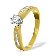 9K Gold Diamond Ring 0.40CT