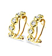 9K Gold Diamond Rubover Set Earrings (0.15ct)