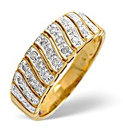 9K Gold Diamond Set Ring 0.24CT