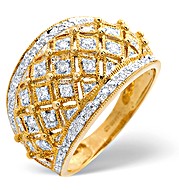 9K Gold Diamond Set Ring