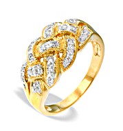 9K Gold Diamond Weave Ring (0.17ct)