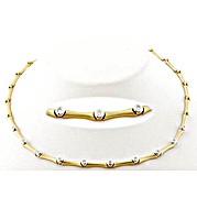 9K Gold Rubover Diamond Necklace (0.26ct)