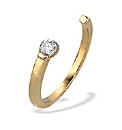 9K Gold Single Stone Diamond Ring (0.20ct)
