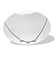 9K White Gold Diamond Design Necklace (0.06ct)