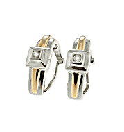 9K White Gold Diamond Earrings (0.11ct)