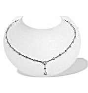 9K White Gold Diamond Heart Collar Necklace (0.31ct)