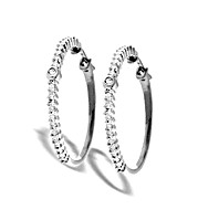 9K White Gold Diamond Hoop Earrings (0.60ct)
