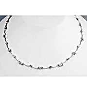 9K White Gold Diamond Moon and Star Collar Necklace (0.25ct)