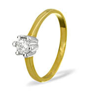 9K White Gold Engagement ring 0.25CT