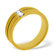 LADIES 18K GOLD DIAMOND WEDDING RING 0.16CT H/SI