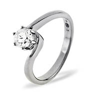 LEAH 18KW DIAMOND SOLITAIRE RING 0.25CT H/SI