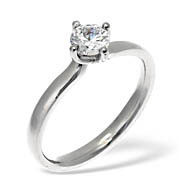 LILY 18KW DIAMOND SOLITAIRE RING 0.25CT G/VS