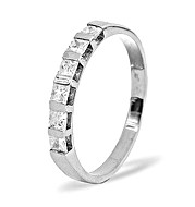 OLIVIA 18KW DIAMOND HALF ETERNITY RING 0.50CT H/SI