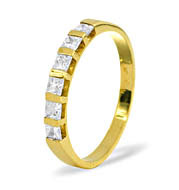 OLIVIA 18KY DIAMOND HALF ETERNITY RING 0.50CT G/VS