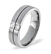 PALLADIUM DIAMOND WEDDING RING 0.16CT G/VS