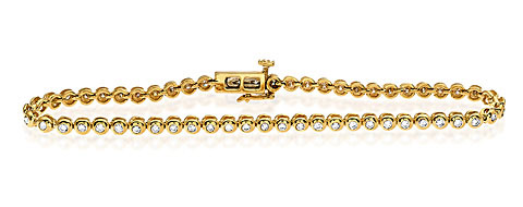 Tennis Bracelet 0.50CT Diamond 9K Yellow Gold