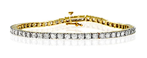 Tennis Bracelet 1.00CT Diamond 9K Yellow Gold