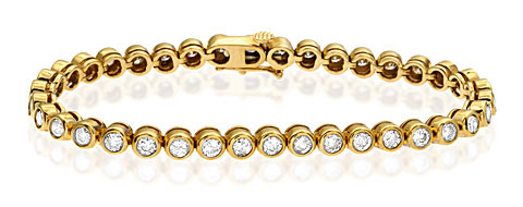 Tennis Bracelet 3.00CT Diamond 9K Yellow Gold