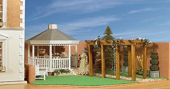 The Dolls House Emporium Garden and Pergola Kit. Garden measures
