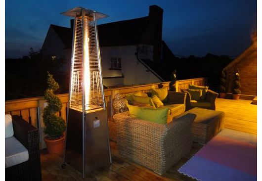The Garden Furniture Centre Ltd Athena Stainless Steel Flame Gas Patio Heater