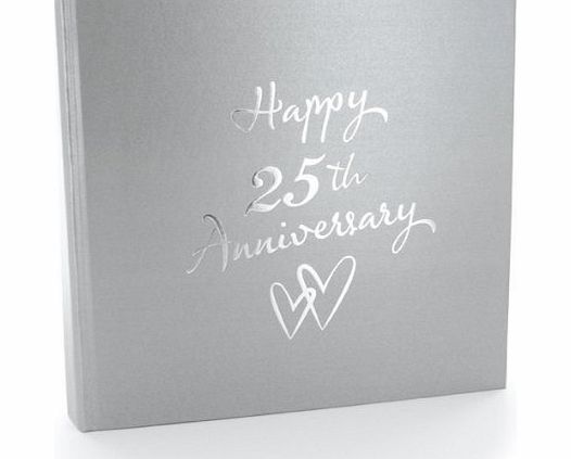 The Gift Experience Silver Anniversary Photo Album - Celebrate 25 years of marriage