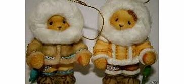 The Good Gift Company Cherished Teddies Millennium ESKIMO Hanging Ornaments Bears dated 1999 and 2000