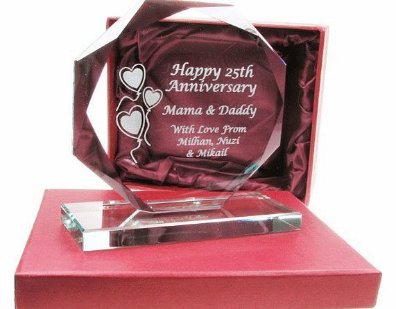 The Great Gifts Company 50th Wedding Anniversary Gift, Engraved Presentation Cut Glass Gift, 50th Wedding Anniversary Gifts, Golden Wedding Anniversary Gifts