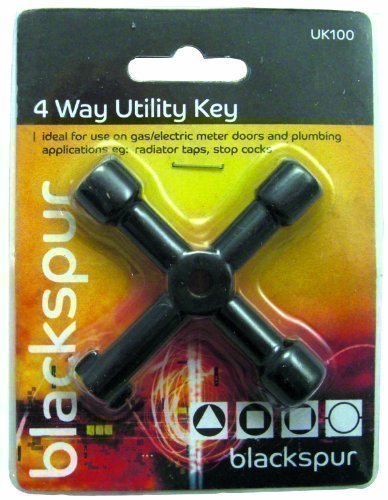 The Home Fusion Company 4 Way Utility Gas Electric Stop Cock Tap Radiator Key