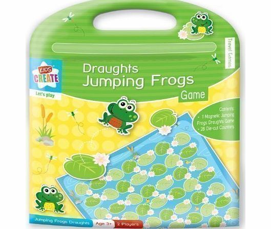 The Home Fusion Company Childrens Kids Family Travel Magnetic Board Game Draughts Jumping Frogs