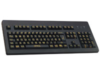THE KEYBOARD COMPANY Best Quality High Visibility Yellow on Black