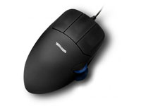 THE KEYBOARD COMPANY CONTOUR MOUSE, BLACK, LEFT HANDED, LARGE