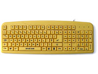Large Black Print Yellow Keyboard