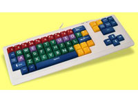 Large Key Keyboard 1 Inch Multi Coloured Keys