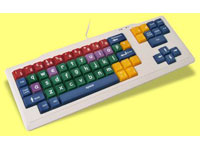 Large Key Keyboard 1 Inch Multi Coloured Lower