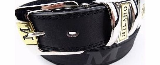 The Leather Emporium Mens Black Leather Belt Designed By Milano 2757 - 32`` - 36``