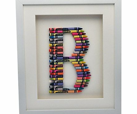 The Letteroom Crayon B Framed 3D Artwork, 34 x