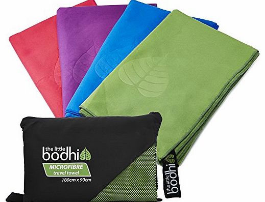The Little Bodhi Microfibre Travel Towel - 180x90cm Green