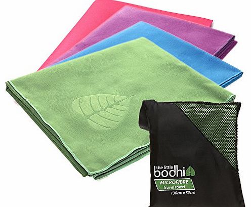 Microfibre Travel Towel (Green) for beach, camping, sports, gym, yoga or pilates