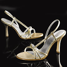 The Look Gold knot detail sandal