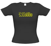 magic number is Boobies female t-shirt.