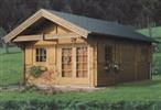 the Manston Log Cabin: Single Window(45mm) 69 x 79 - Natural Timber