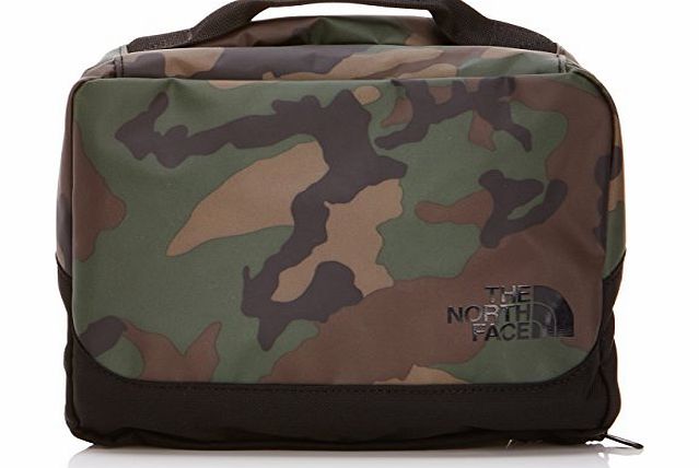 Base Camp Flat Dopp Travel Bag - Military Green Woodland Print/TNF Black, One Size