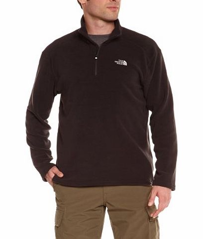 The North Face Mens 100 Glacier 1/4 Zip Pullover Fleece - TNF Black, Large