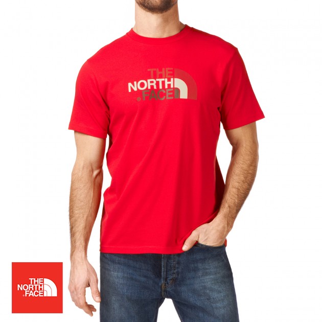 Mens The North Face Easy T-Shirt - TNF Red
