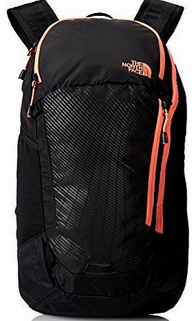 The North Face Womens Pinyon Backpack - TNF Black/Electro Coral Orange, One Size