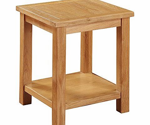 Metro Oak End Lamp Table with Under Shelf - Finish : Country Oak - Living Room Furniture